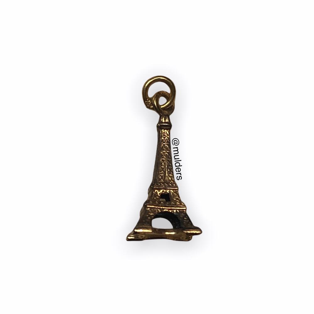 Paris France Eiffel Tower Gold Tone Charm